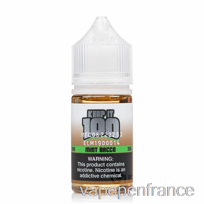 Sels De Bacco à La Menthe - Gardez-le 100 - 30 Ml 20 Mg Stylo Vape